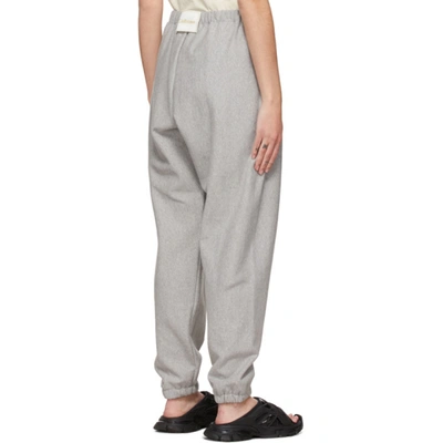 Shop We11 Done Grey Embroidered Logo Patch Jogger Lounge Pants In M Grey