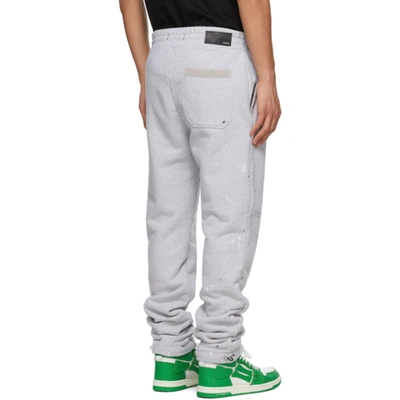 Shop Amiri Grey Army Paint Lounge Pants In Heather Gray
