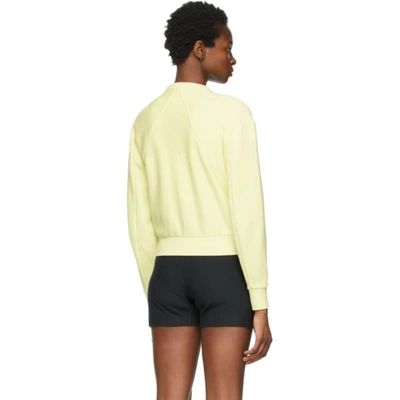 Shop Rag & Bone Yellow Terry City Sweatshirt In Sprnggrn