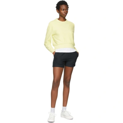 Shop Rag & Bone Yellow Terry City Sweatshirt In Sprnggrn