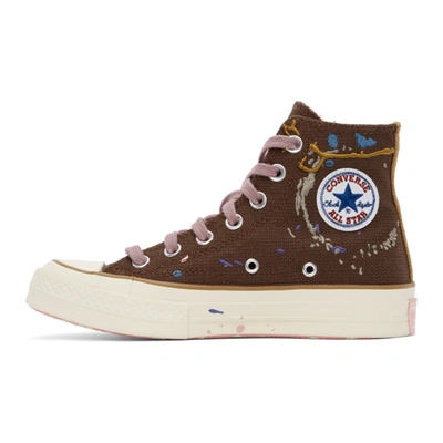 Shop Converse Brown Bandulu Edition Chuck 70 High Sneakers In Cap/wht/brn