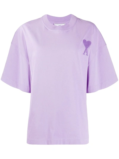 Shop Ami Alexandre Mattiussi Ami De Coeur T-shirt In Purple