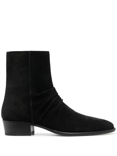 Shop Amiri Suede Ankle Boots In Black