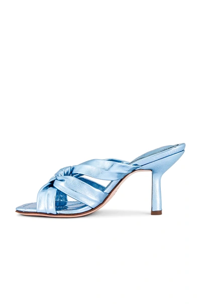 Shop Schutz Laritta Sandal In Metallic Ice Blue