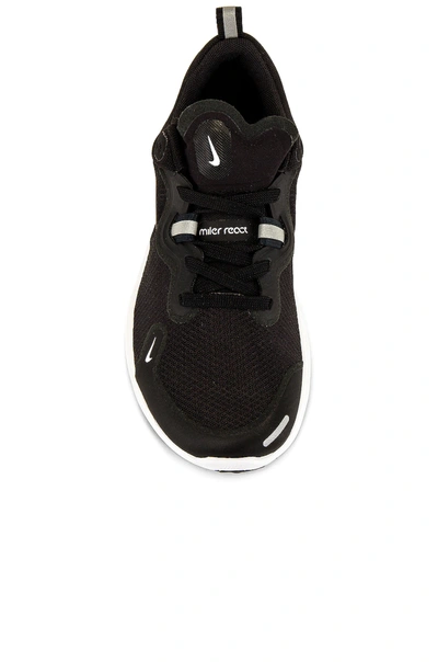 Nike React Miler Running Shoe In Black