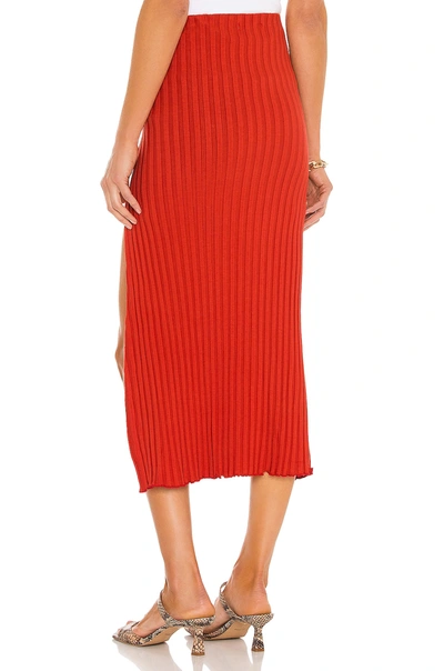 Shop Lovers & Friends Layered Midi Skirt In Spice Red