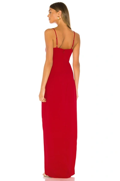 Shop Amanda Uprichard Ellie Gown In Scarlet