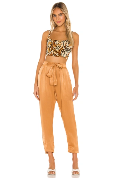 Shop Indah Agent Tapered Pocket Trouser In Honey