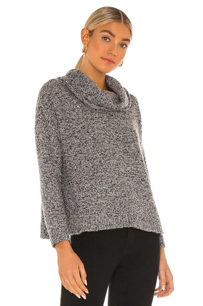 Shop Sanctuary Boucle Cowl Neck Sweater In Charcoal Black