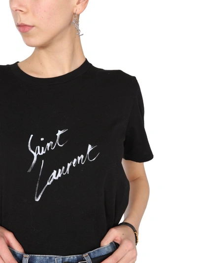 Shop Saint Laurent Boyfriend T-shirt In Black