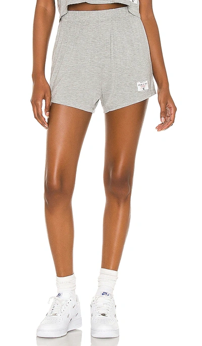 Shop Adam Selman Sport Sleep Short In Heather Grey