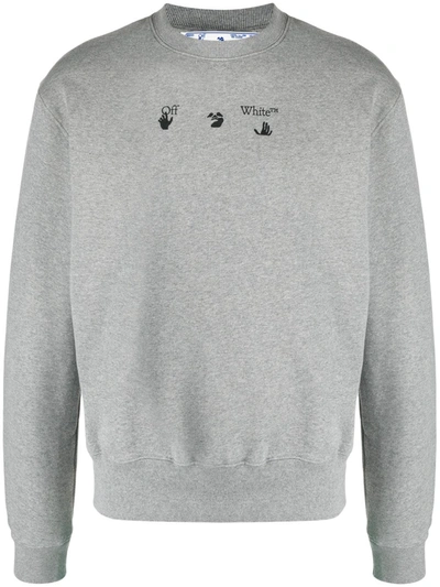 Shop Off-white Arrows Logo Print Sweatshirt In Grey
