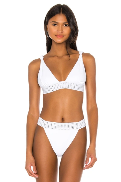 Shop Ellejay Buzios Bikini Top In White