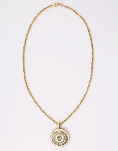 Shop Buddha Mama Rolo Chain Necklace In Ylwgold