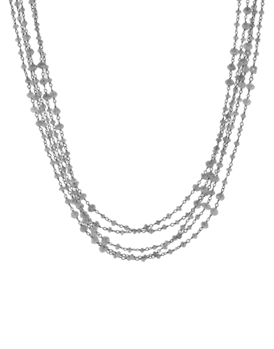 Shop Arunashi Silver South Sea Pearl Wrap Necklace In Whtgold