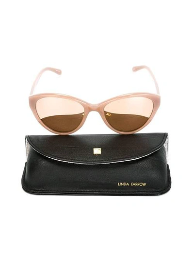 Shop Linda Farrow Dusty Cateye Sunglasses In Rose