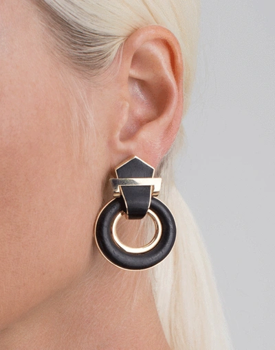 Shop David Webb Door Knocker Earrings In Ylwgold