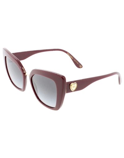 Shop Dolce & Gabbana Bordeaux Devotion Sunglasses