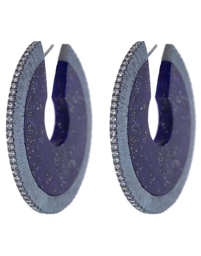 Shop Arunashi Small Hoop Earrings In Titanium