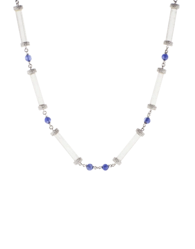 Shop Arunashi Crystal Necklace With Sapphire And Diamonds In Whtgold