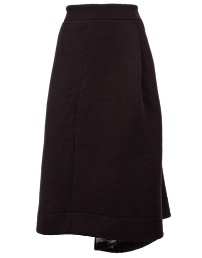 Shop Jil Sander Jersey A-line Skirt In Chocolat