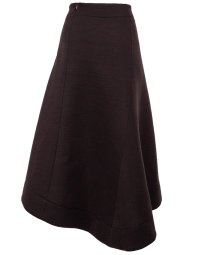 Shop Jil Sander Jersey A-line Skirt In Chocolat