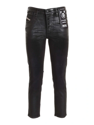 Shop Diesel Babhila Pants In Black