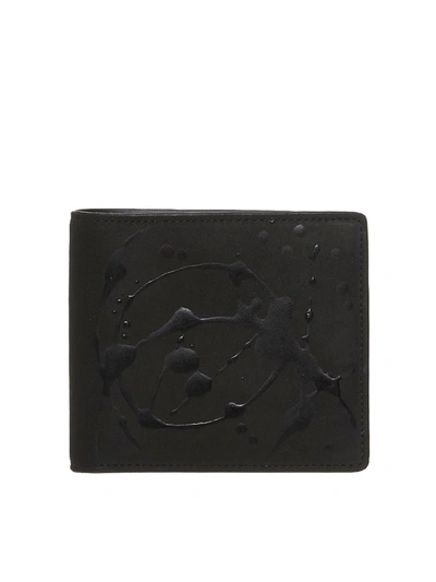 Shop Maison Margiela Paint Spots Wallet In Black
