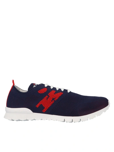 Shop Kiton Running Sneakers In Blue And Red