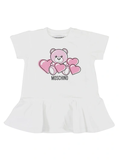 Shop Moschino Teddy Bear Dress In White