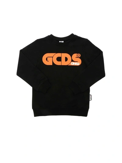 Shop Gcds Neon Logo Sweatshirt In Black