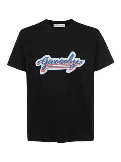 Shop Givenchy Neon Print T-shirt In Black