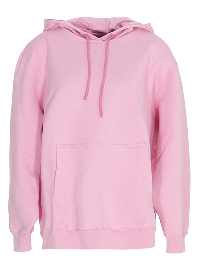 Shop Msgm Oversized Cotton Hoodie In Pink