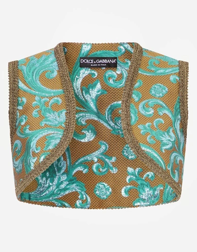 Shop Dolce & Gabbana Lurex Jacquard Vest