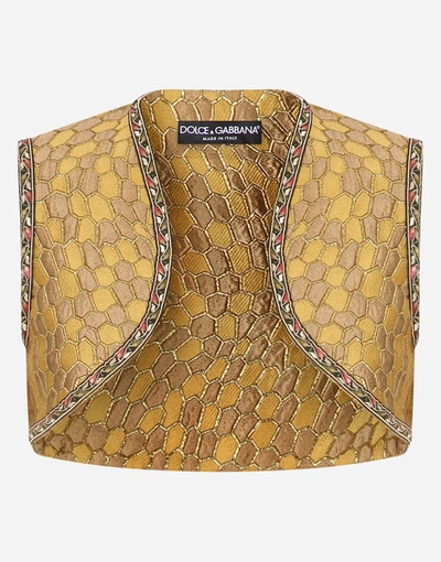 Shop Dolce & Gabbana Lurex Jacquard Vest