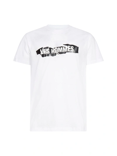 Shop Les Hommes T-shirt In White