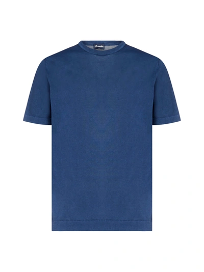 Shop Drumohr T-shirt In Blu