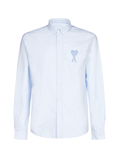 Shop Ami Alexandre Mattiussi Shirt In Oxford Blue