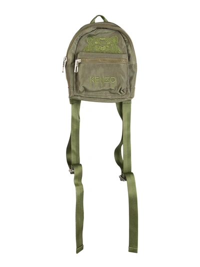 Shop Kenzo Mini Backpack With Tiger Logo In Verde