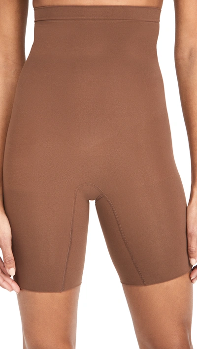 Spanx Higher Power Shorts In Cafe Au Lait