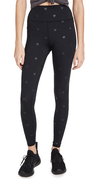 Shop Spiritual Gangster Heart Print 7/8 Leggings In Black