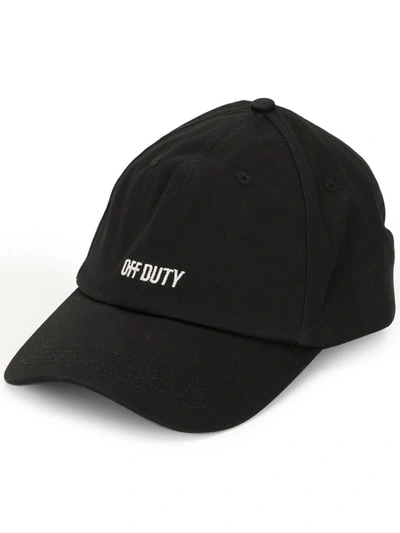 Shop Off Duty Neith Logo-embroidered Cap In Black