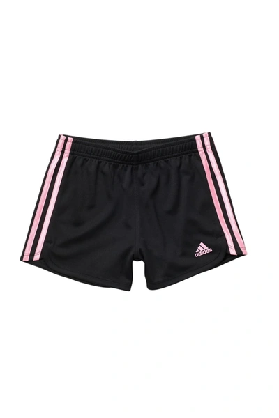 Shop Adidas Originals 3 Stripe Shorts In Blk/ltpink