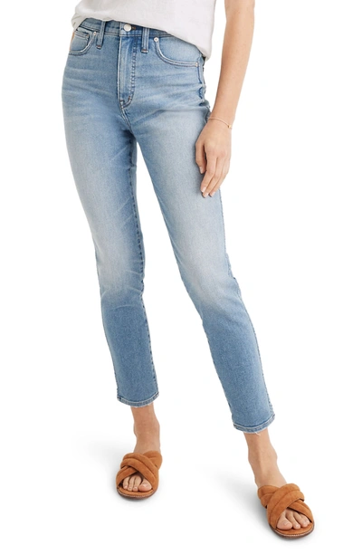 Shop Madewell 10-inch High Waist Crop Skinny Jeans In Horne Wash