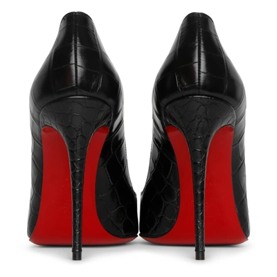 Shop Christian Louboutin Pigalle Follies 100 Black Printed Pumps