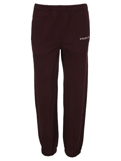 Shop Helmut Lang Logo Embroidered Jogging Pants In Red