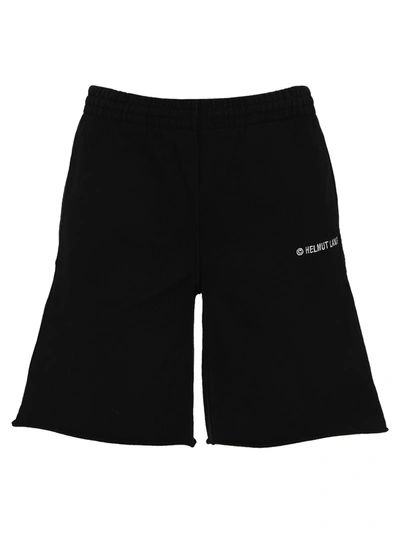 Shop Helmut Lang Logo Embroidered Track Shorts In Black