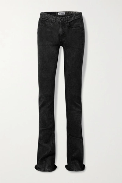 Shop Balenciaga Mid-rise Flared Jeans In Black
