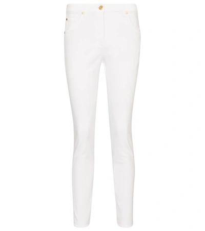 Shop Brunello Cucinelli Mid-rise Skinny Jeans In White