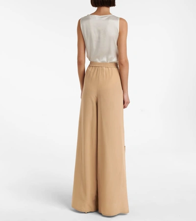 Shop Max Mara Boheme Wide-leg Pants In Brown